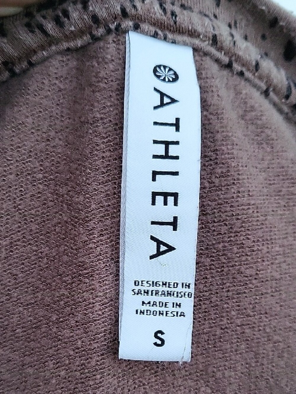 Athleta Studio to Street Splatter Animal Print Crewneck Sweatshirt Womens Small - Picture 6 of 12